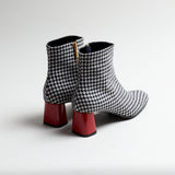 Jackie O. Houndstooth Ankle Bootie 2.0
