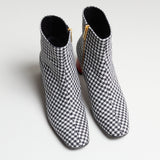 Jackie O. Houndstooth Ankle Bootie 2.0