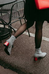 Jackie O. Houndstooth Ankle Bootie 2.0