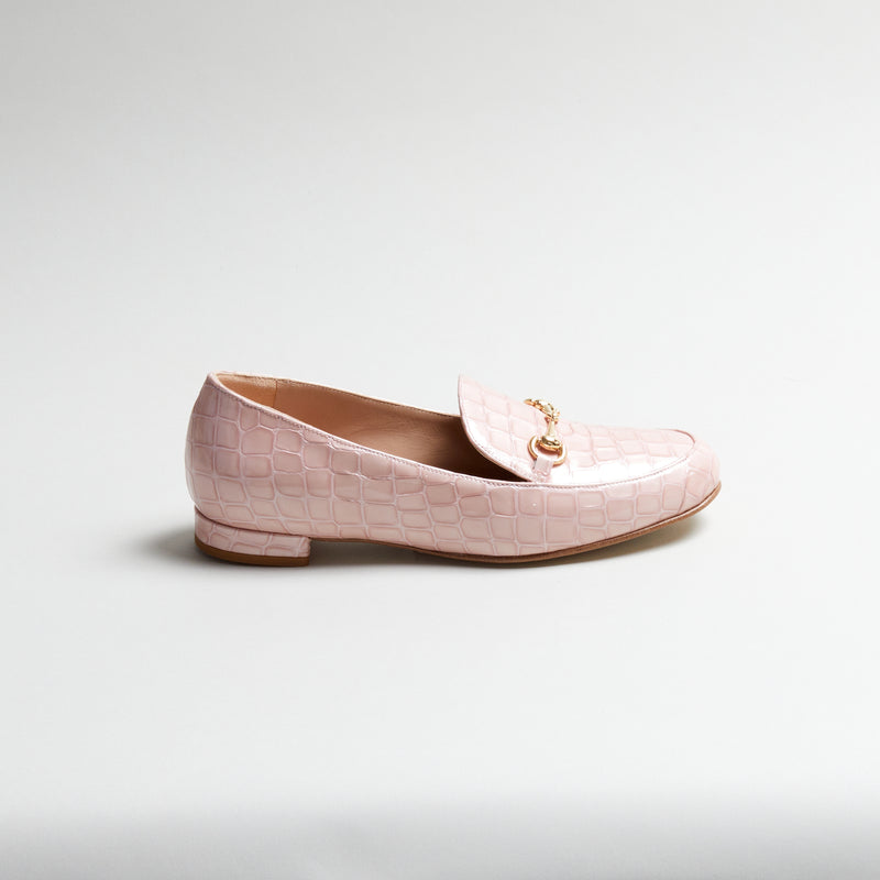 Katherine H. Dusty Rose Patent Leather Moccasin