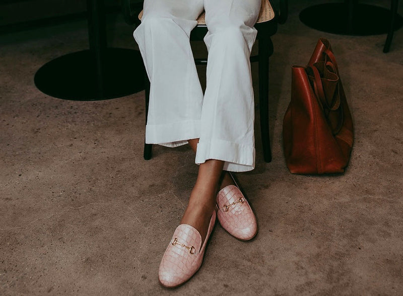 Katherine H. Dusty Rose Patent Leather Moccasin