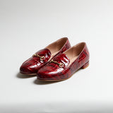 Garland Burgundy Croc Patent Leather Loafer