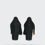 Lena Black Suede Pump