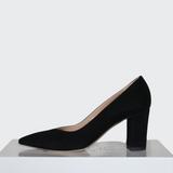 Lena Black Suede Pump