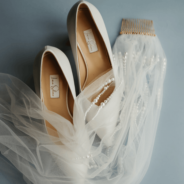Margaret Pearl Leather Wedding Pump