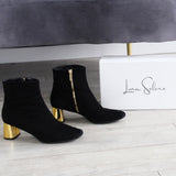 Kitt Black Suede Bootie