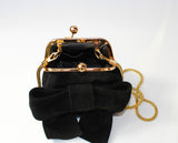 Eva Marie Black Suede Holiday Handbag